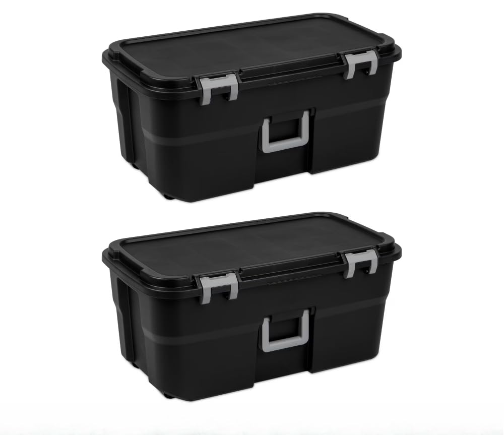 2-Pack 22Gal Wheeled Black Storage Z92711