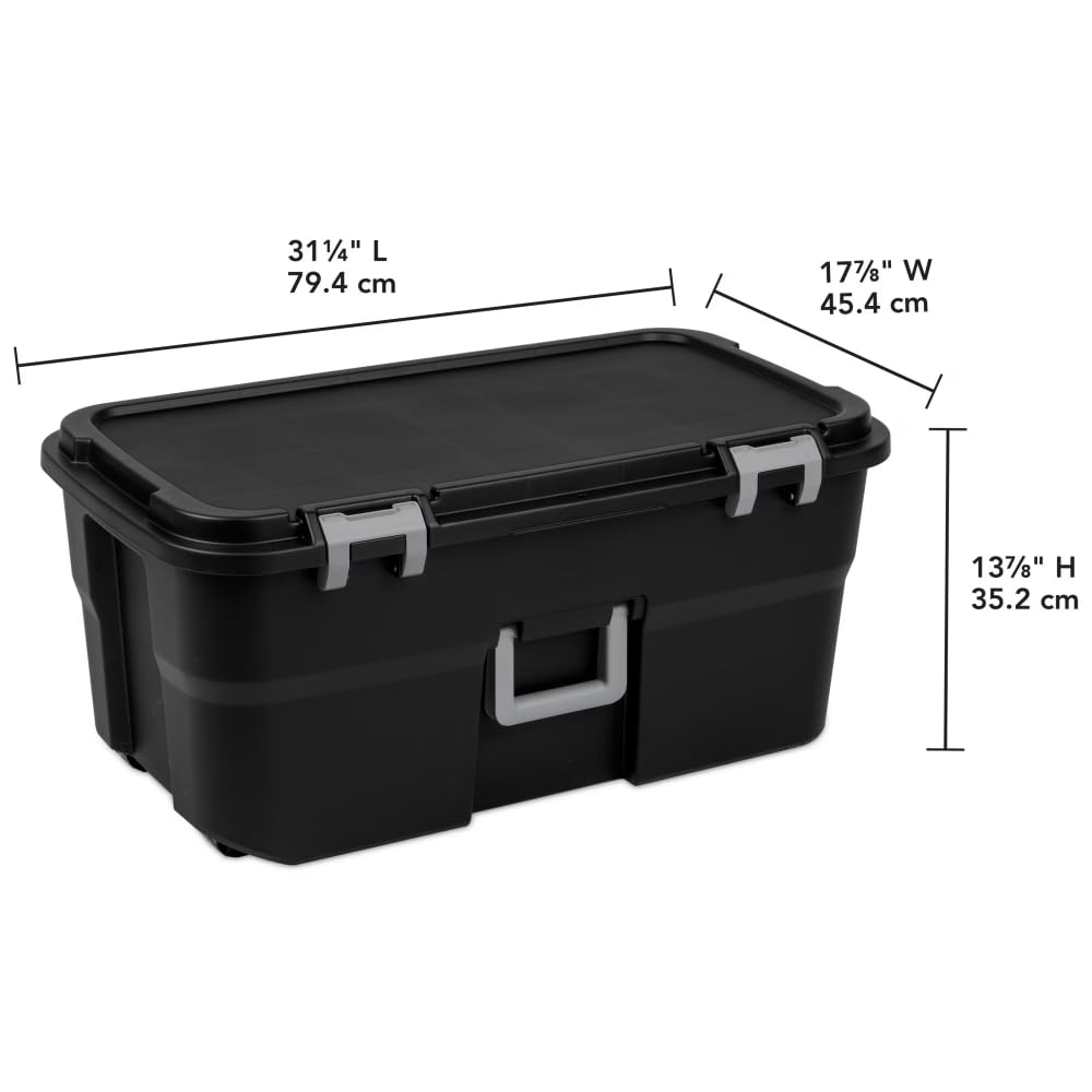 2-Pack 22Gal Wheeled Black Storage Z92711