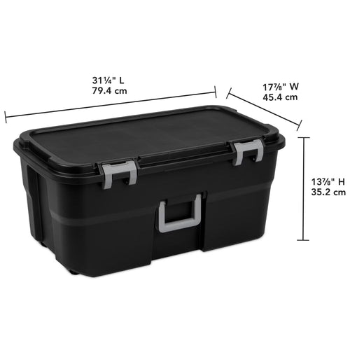 2-Pack 22Gal Wheeled Black Storage Z92711