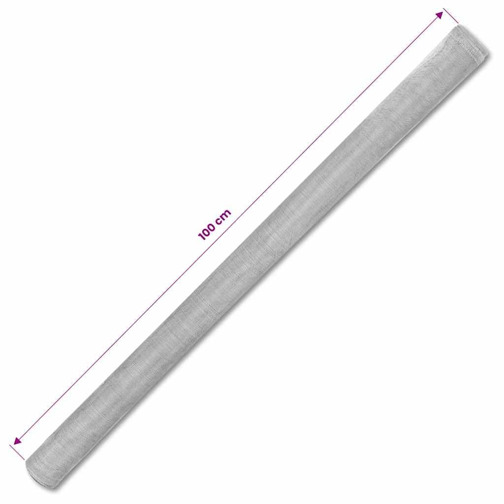 Aluminum Mesh Screen Roll 39.4x196.9 Inches Silver I87533