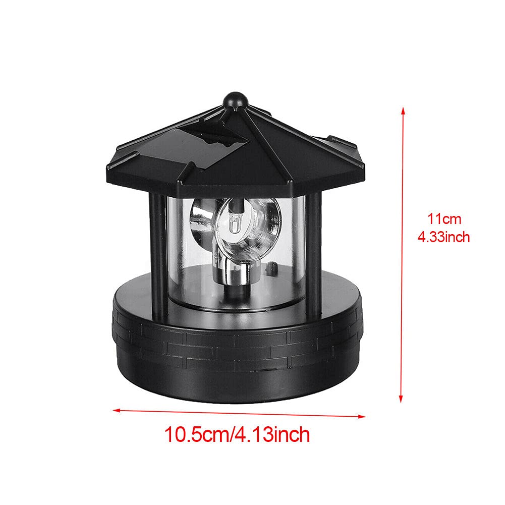 Solar Lighthouse with 360° Rotating Beacon, Waterproof Outdoor Decorative Lamp J5871