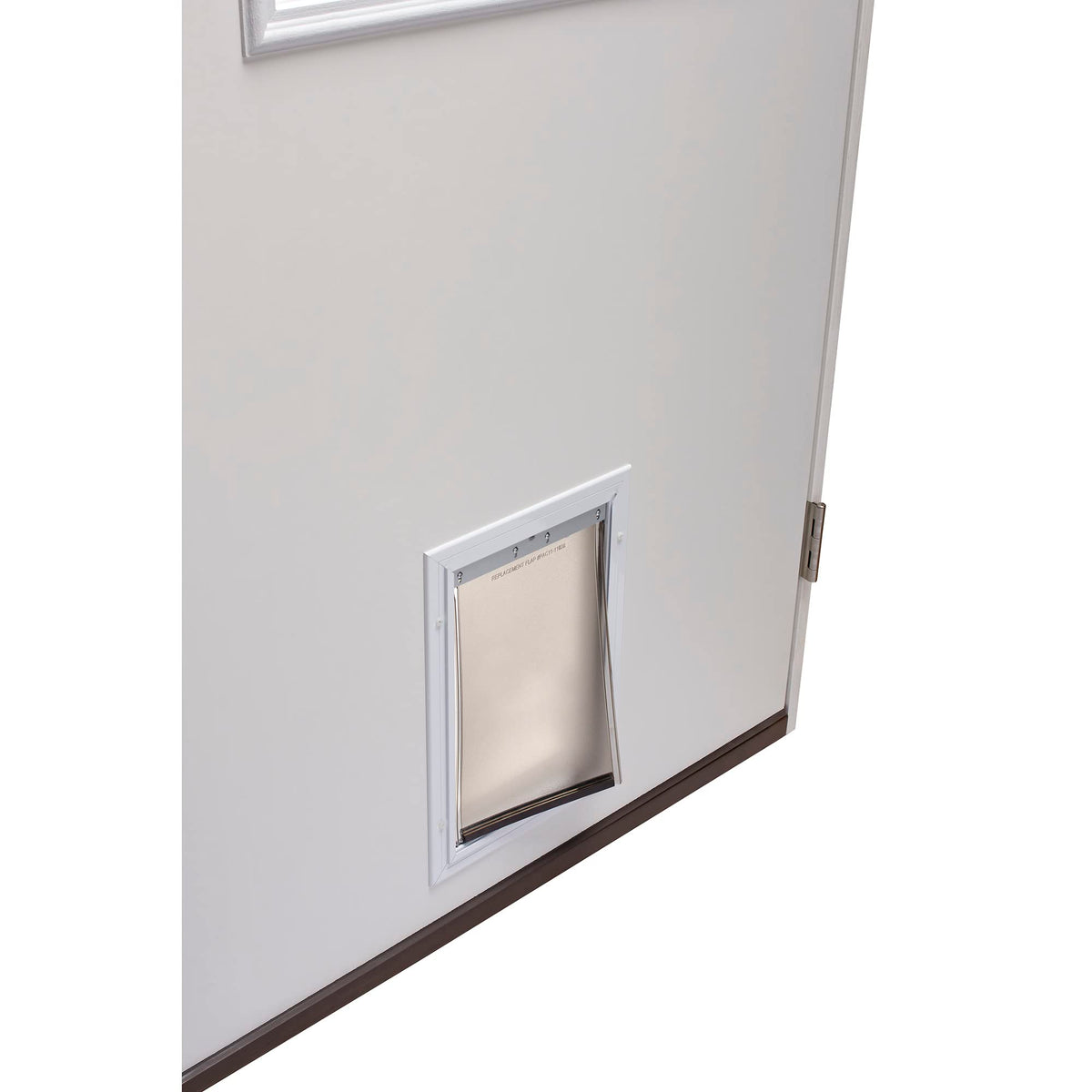 Steel Primed Left Hand In-Swing Prehung Front Door with Pet Door Clear Glass 36" x 80" N483168
