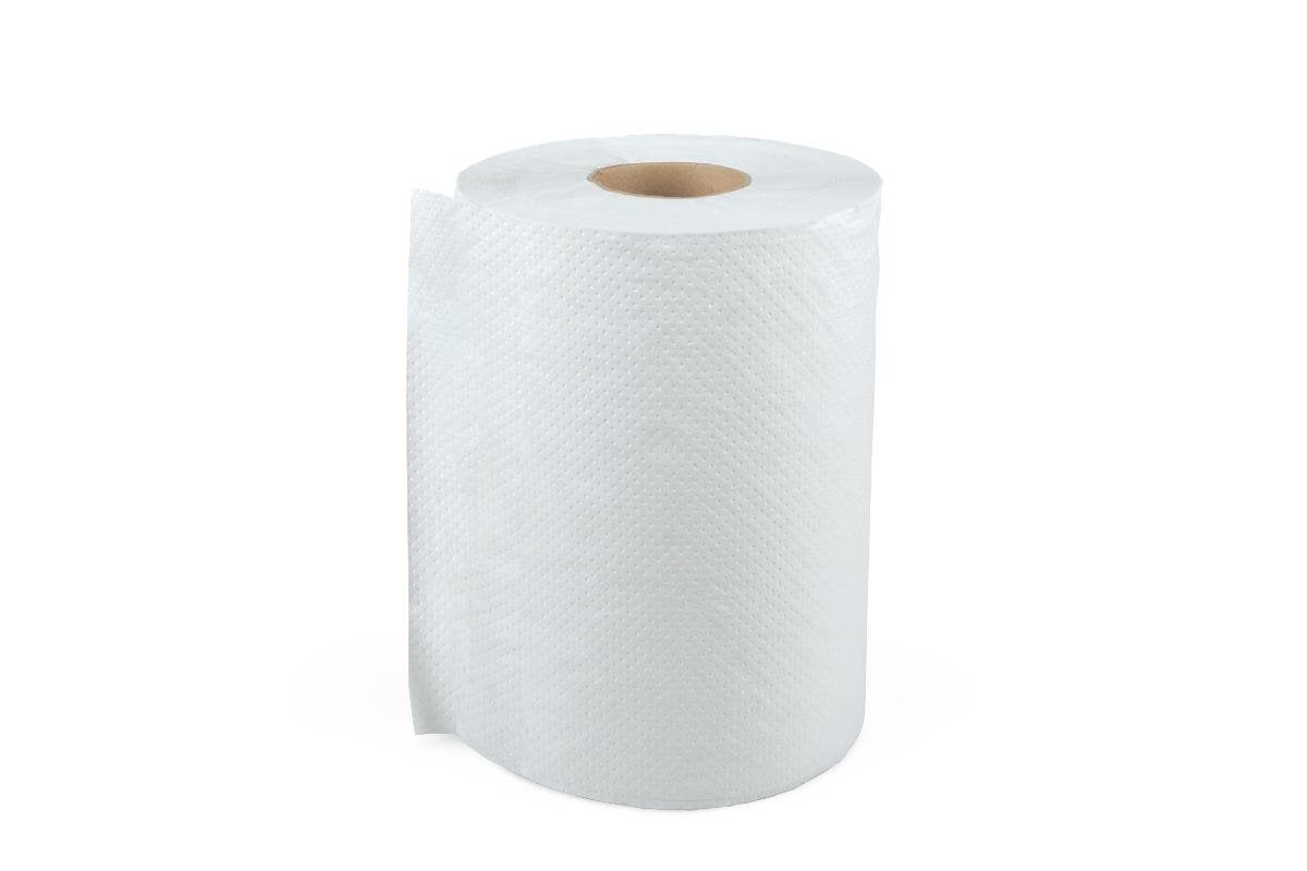 White Paper Towel Rolls, 10" x 800', Pack of 6 S34428