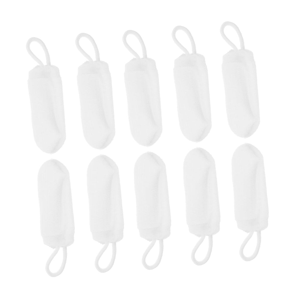 White Nylon Pet Finger Toothbrush 10pcs E20703
