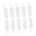 White Nylon Pet Finger Toothbrush 10pcs E20703