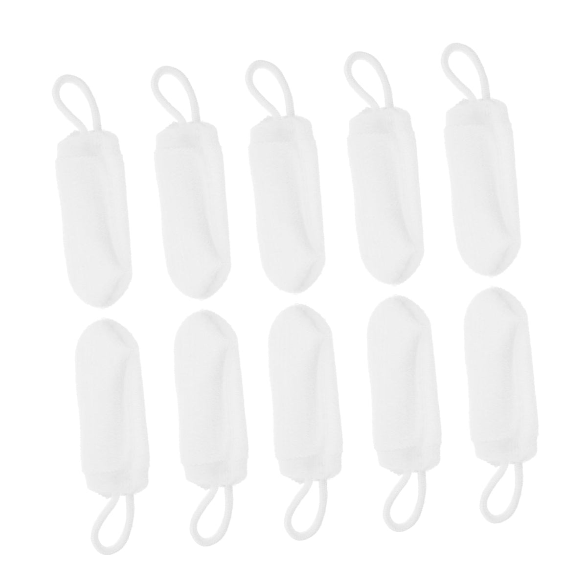 White Nylon Pet Finger Toothbrush 10pcs E20703