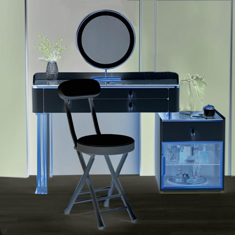 Black 18 Inch Folding Stool J29299
