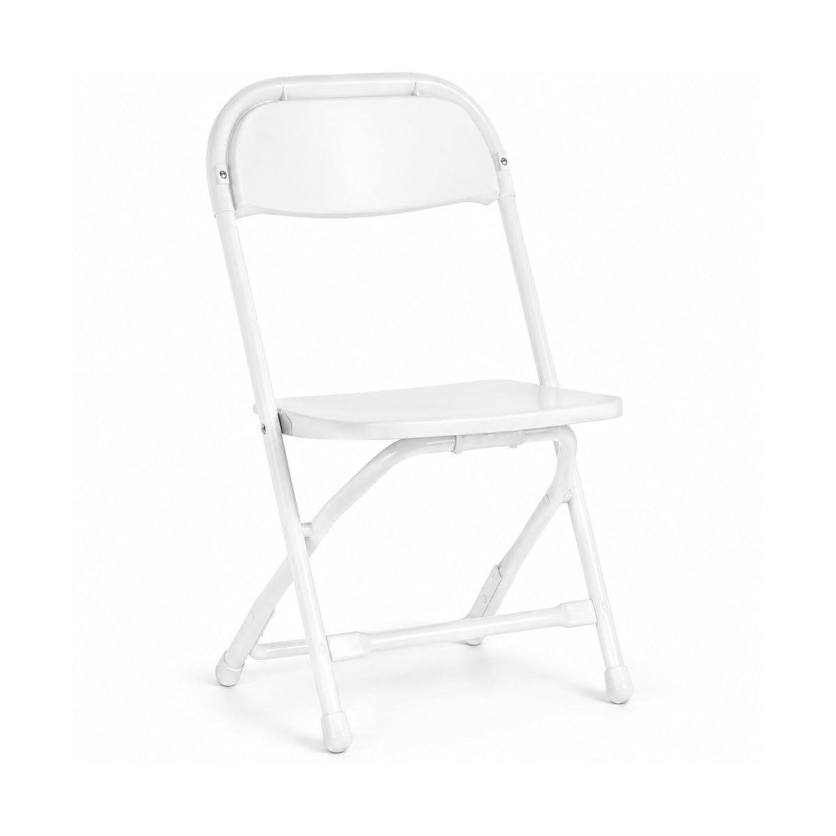White Kids Plastic Folding Chair with Steel Frame J48320