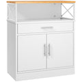 White Kitchen Buffet Cabinet with Adjustable Shelf N8392