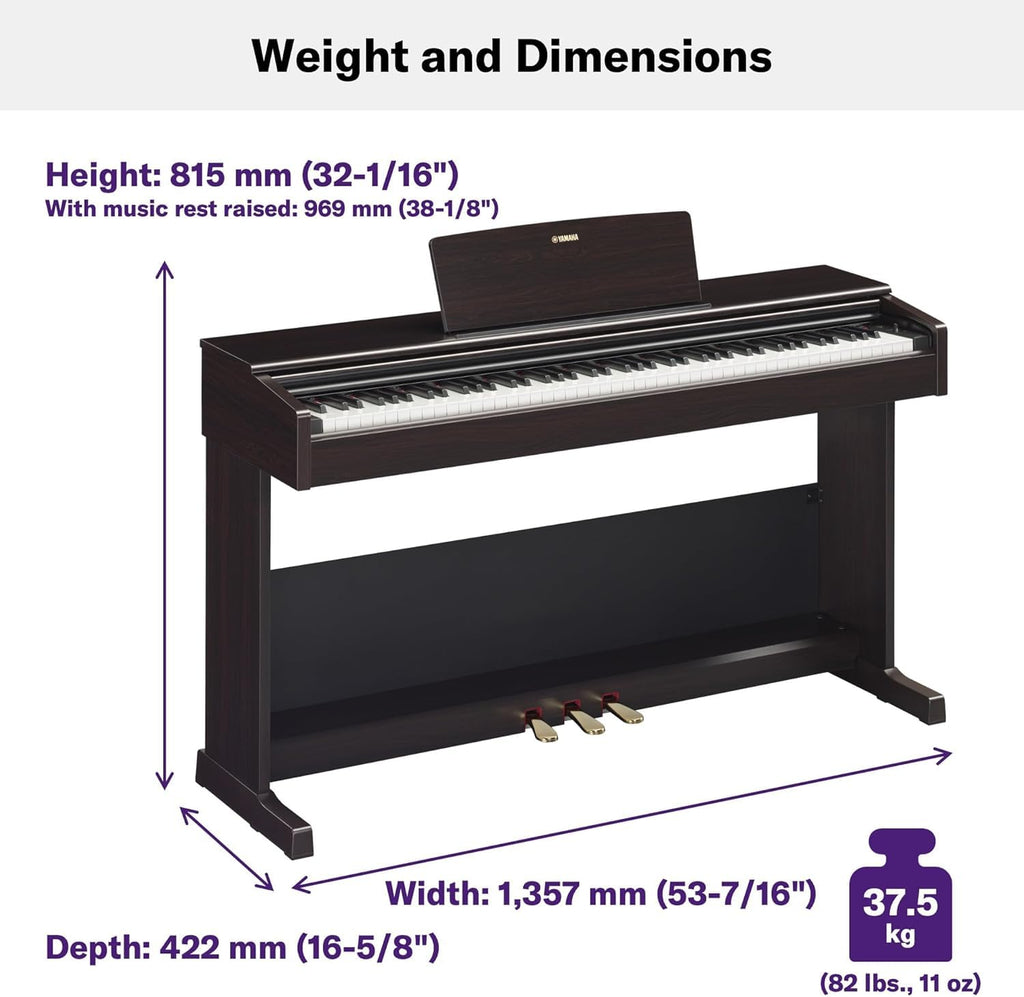 88-Key Weighted Action Upright Digital Piano with Bench C516