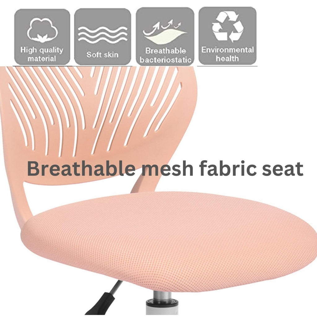 Orange Mesh Height Adjustable Swivel Desk Chair X891549