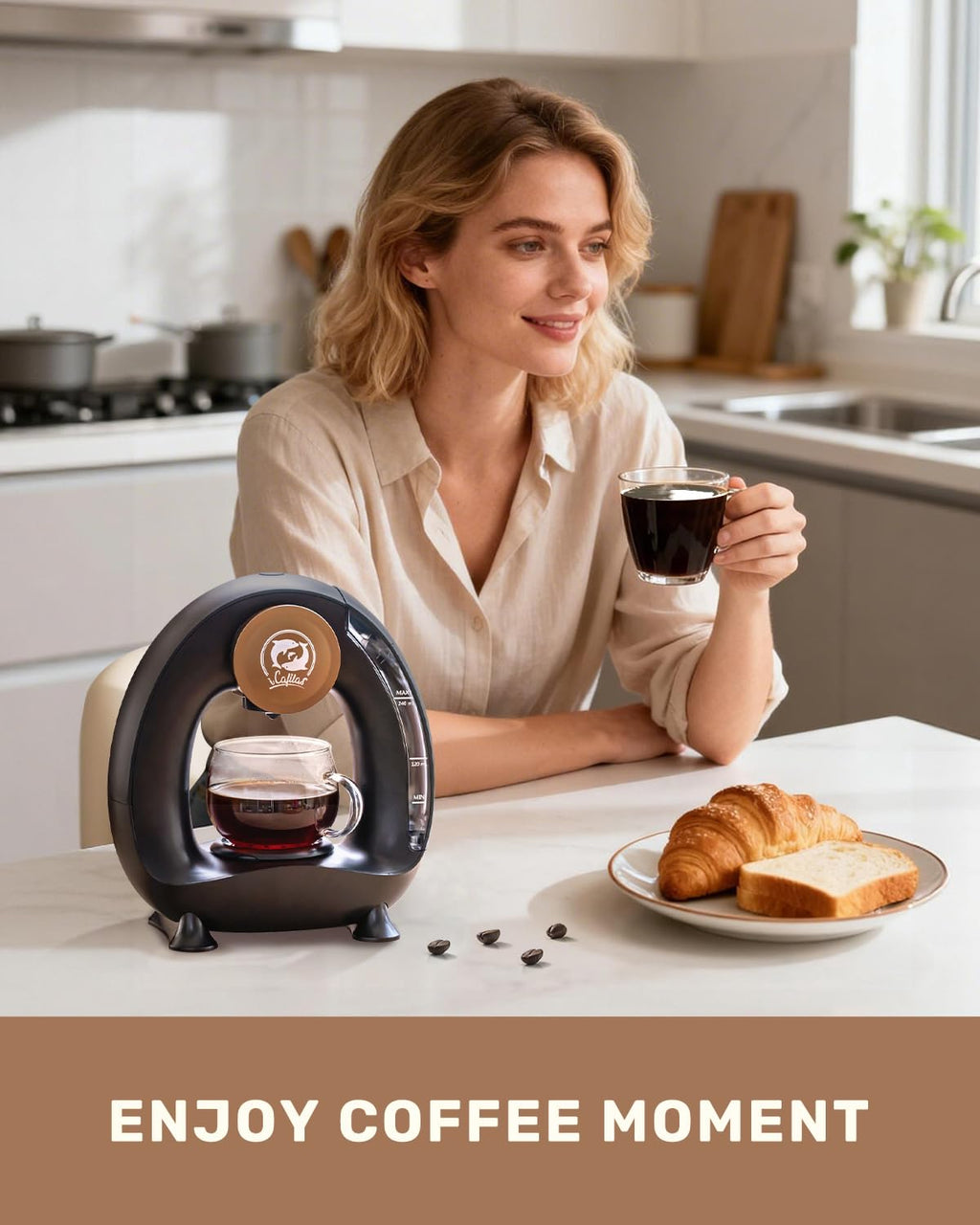 2-in-1 Mini Single Serve Coffee Maker F4162