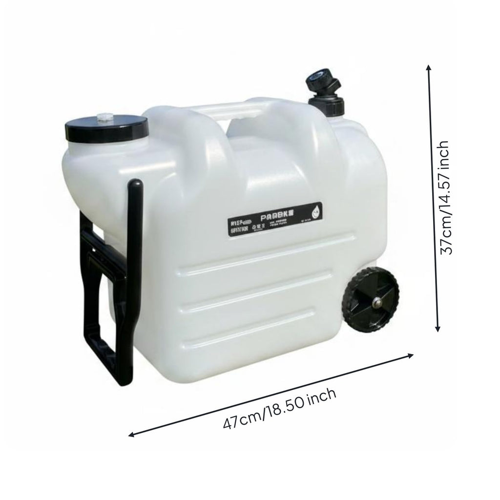 White Portable Water Dispenser with Faucet and Wheels K800