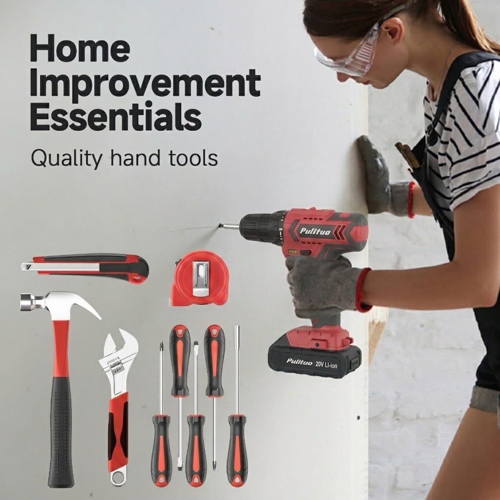 Cordless Drill Set 20V with Battery And Charger 59pcs Bits Kit A79729