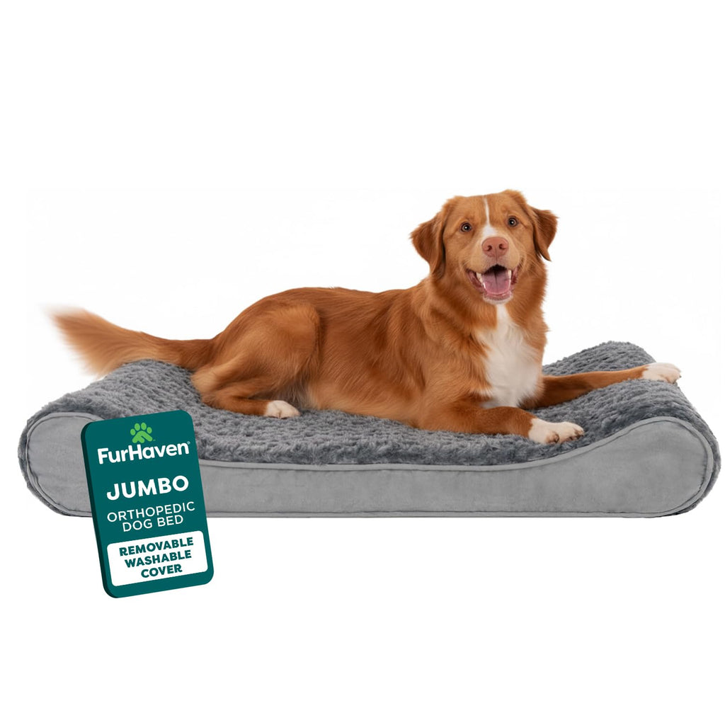 XL Plush Suede Orthopedic Dog Bed T55960