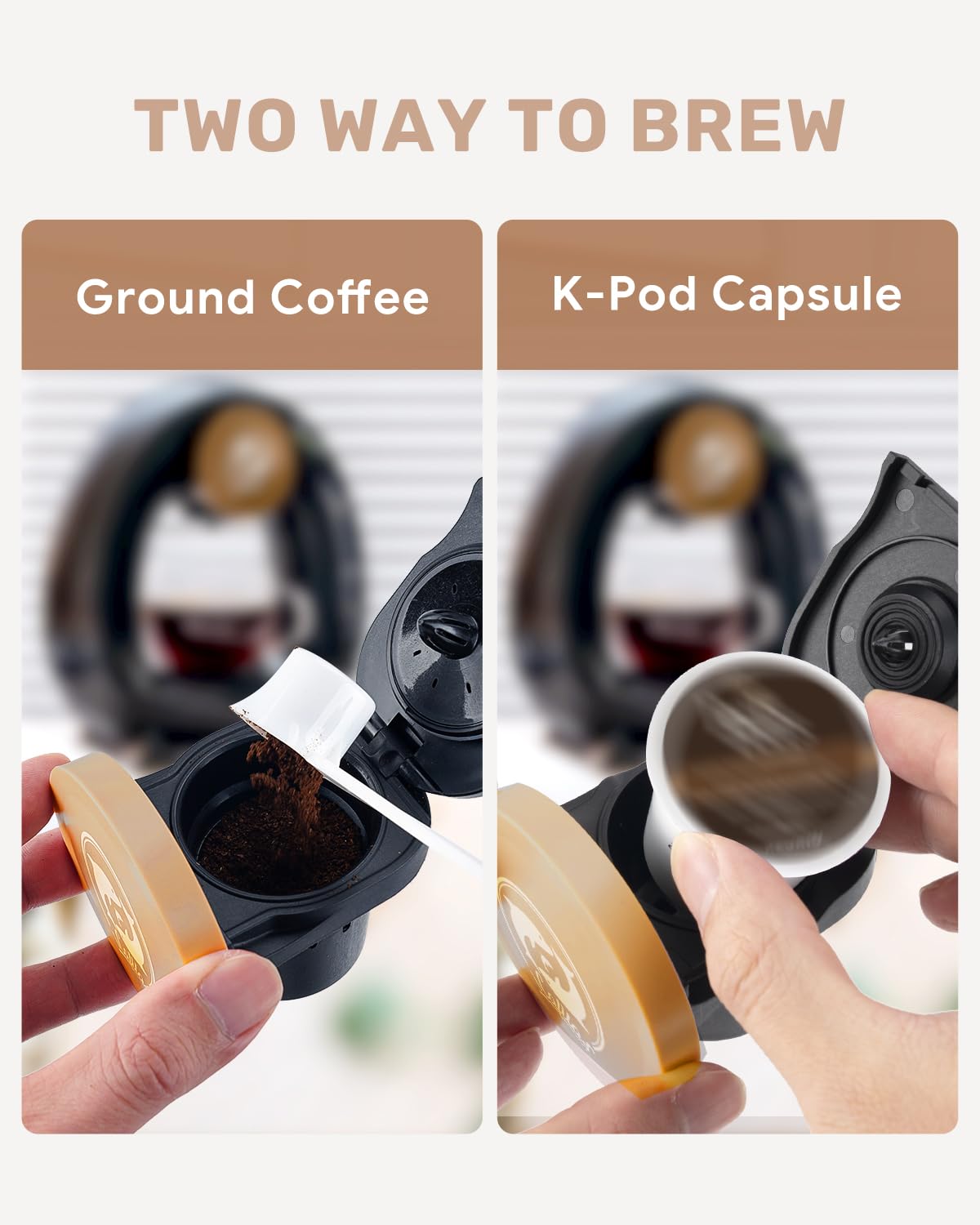 2-in-1 Mini Single Serve Coffee Maker F4162