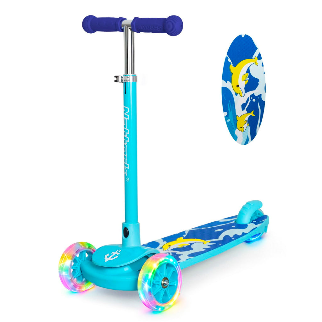 3-Wheel Toddler Kick Scooter with Light-Up Wheels E2159