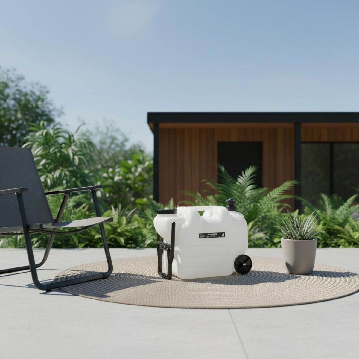 White Portable Water Dispenser with Faucet and Wheels K800