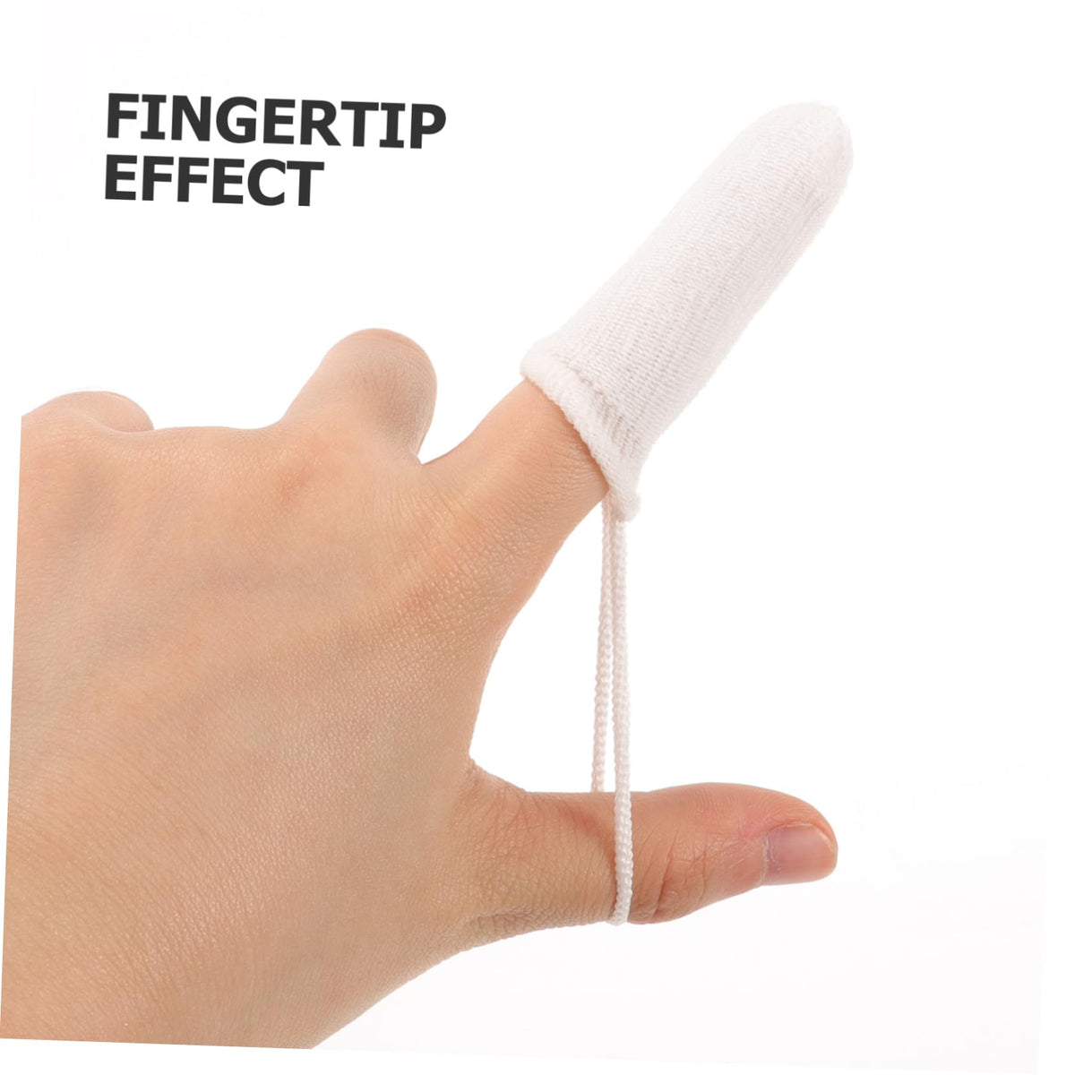 White Nylon Pet Finger Toothbrush 10pcs E20703