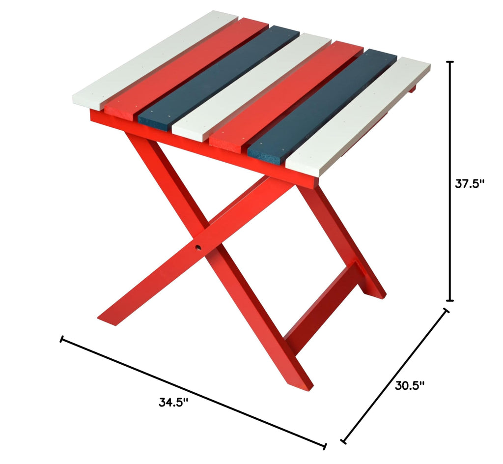 Solid Cedar Adirondack Chair with Bottle Opener and Folding Table R70899