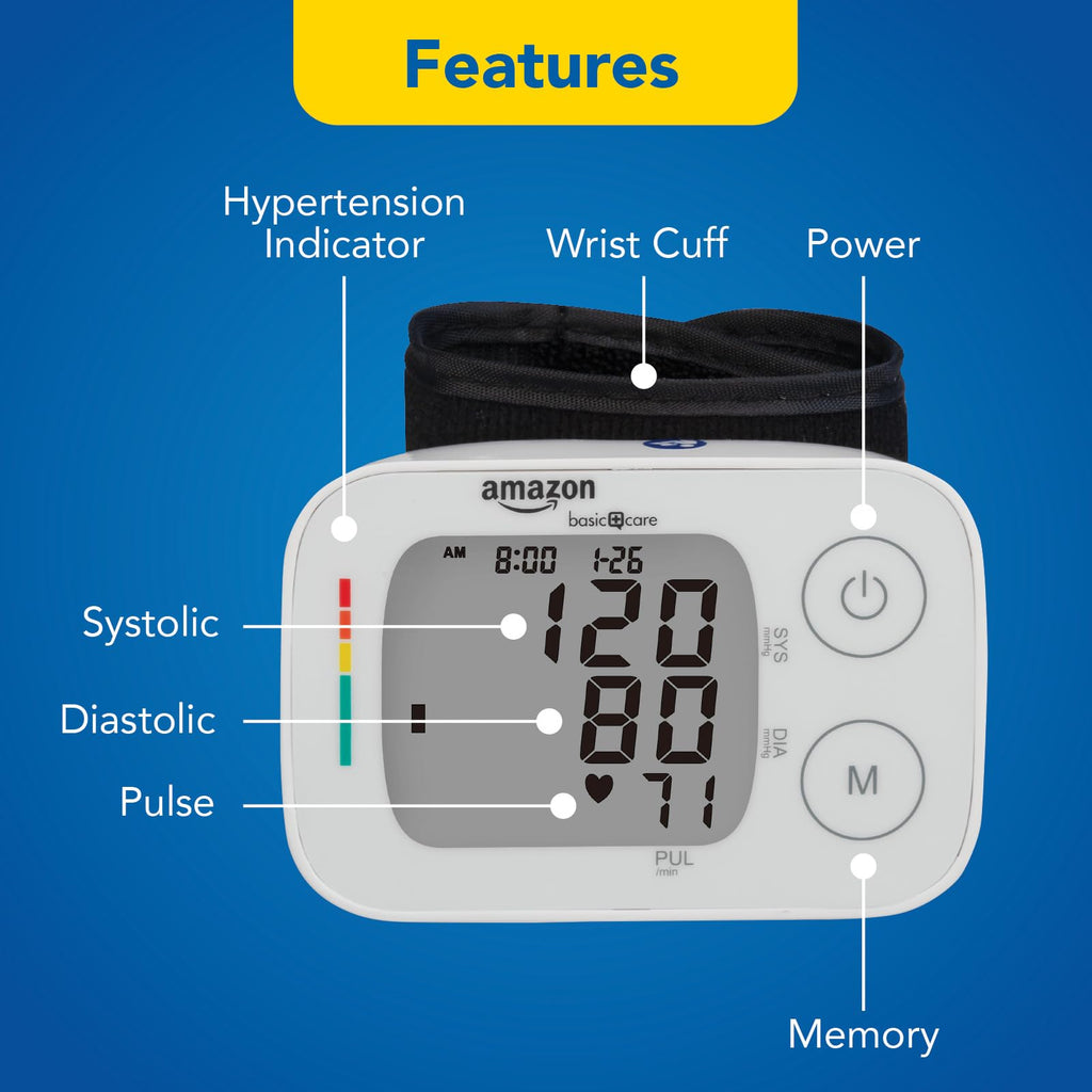 Wrist Blood Pressure Monitor with Large Display H318641
