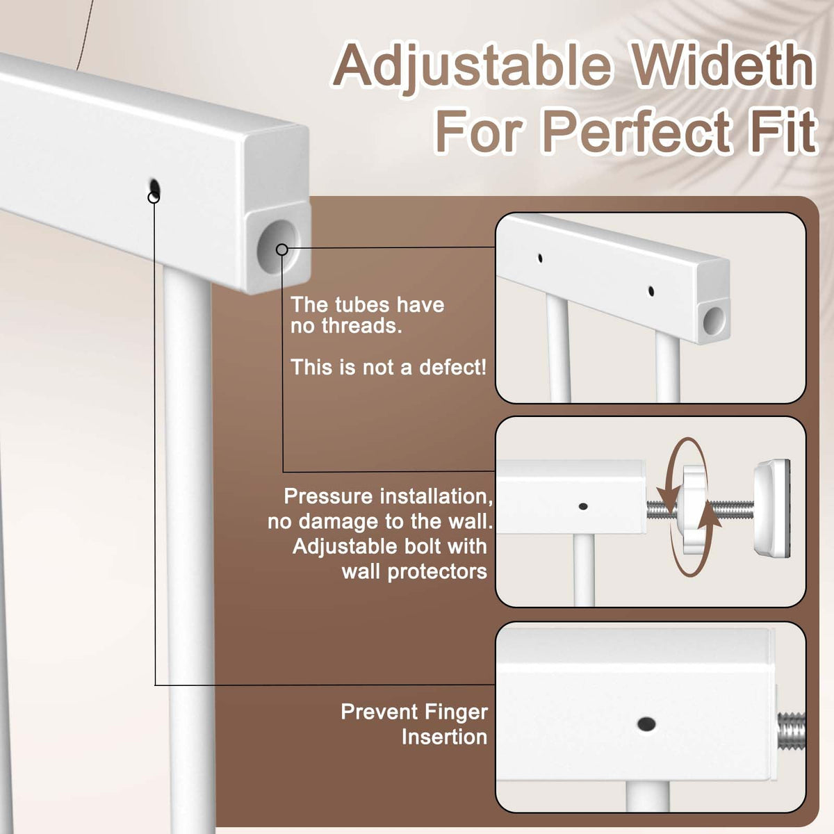 Adjustable White 4 Panel Window Guards P967