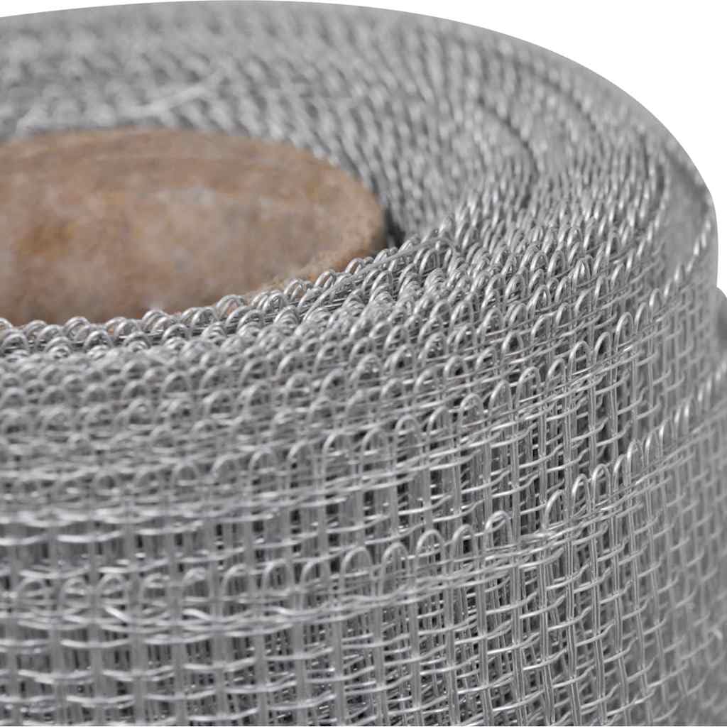 Aluminum Mesh Screen Roll 39.4x196.9 Inches Silver I87533