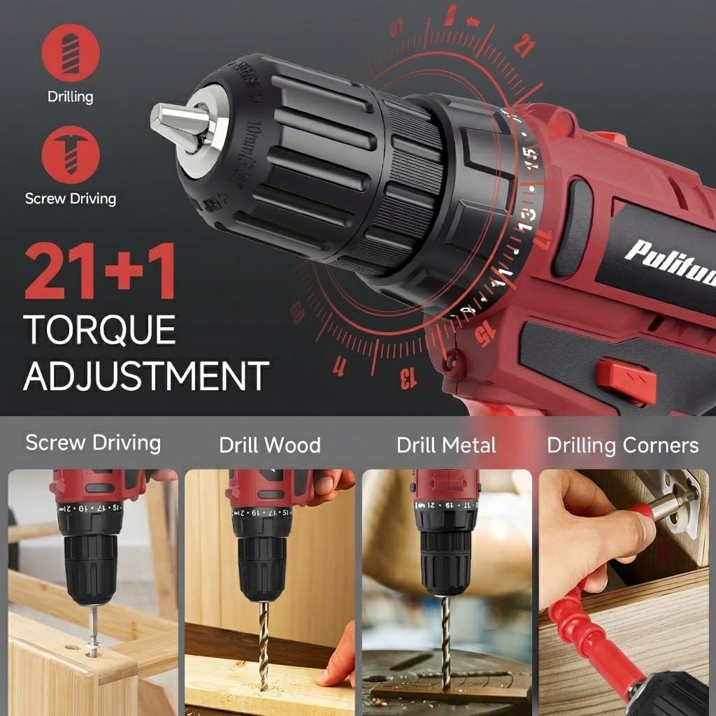 Cordless Drill Set 20V with Battery And Charger 59pcs Bits Kit A79729