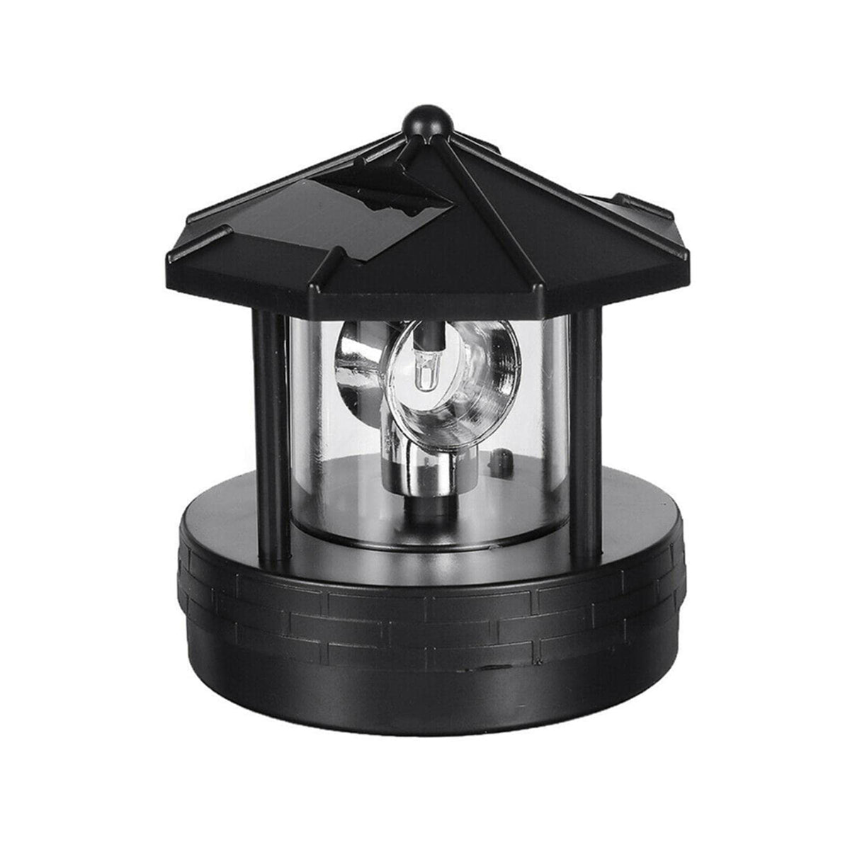 Solar Lighthouse with 360° Rotating Beacon, Waterproof Outdoor Decorative Lamp J5871