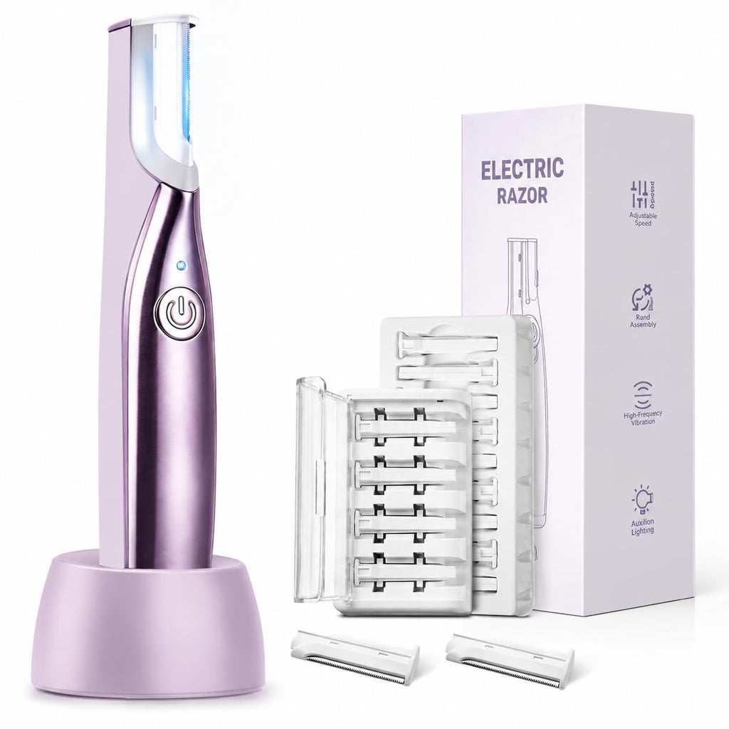Sonic Dermaplaning Tool with LED Light, Rechargeable Facial Hair Remover R628