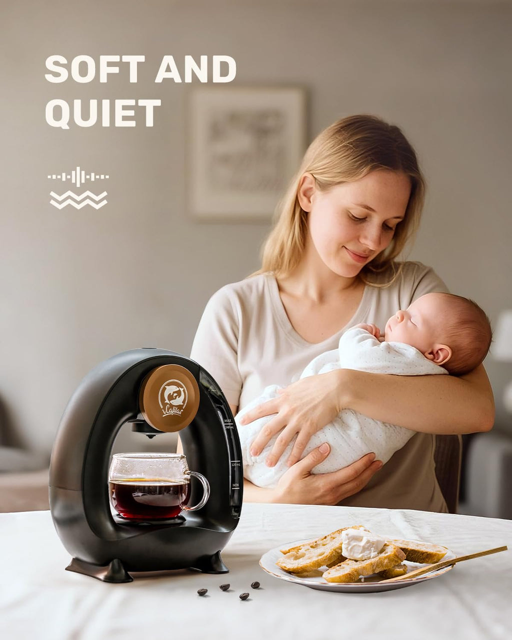 2-in-1 Mini Single Serve Coffee Maker F4162
