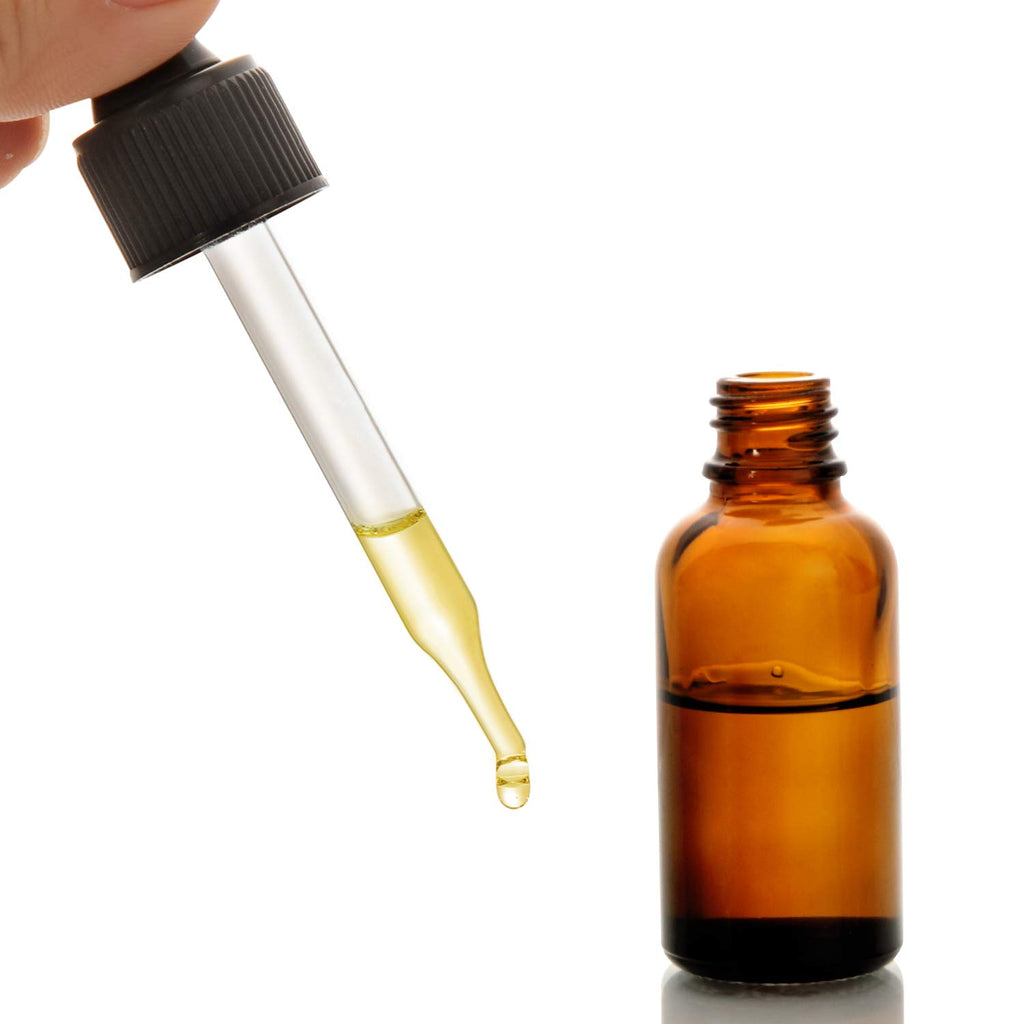 2 oz Amber Glass Dropper Bottle with Funnels R8948