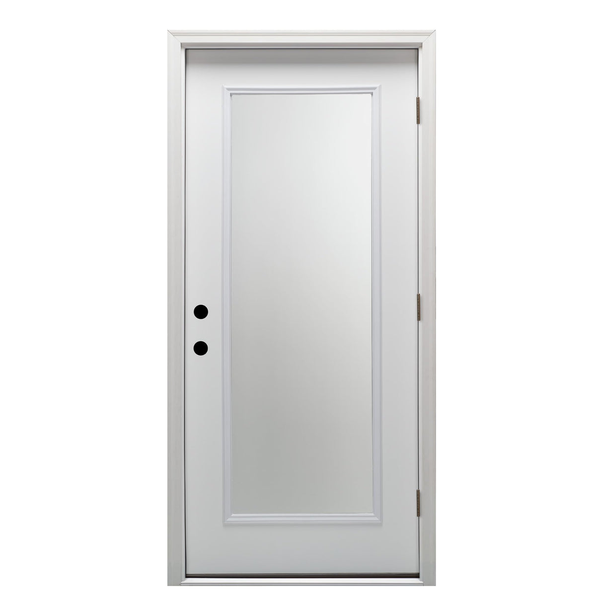 Primed Left Hand Outswing Full Lite Clear Glass Prehung Door X9372