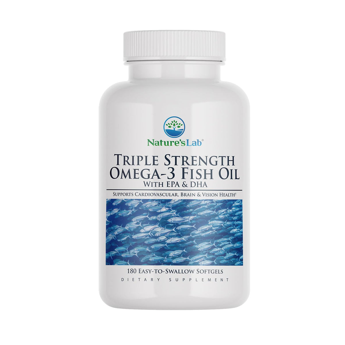 Triple Strength Omega-3 Fish Oil with EPA & DHA 180 Softgels D306569