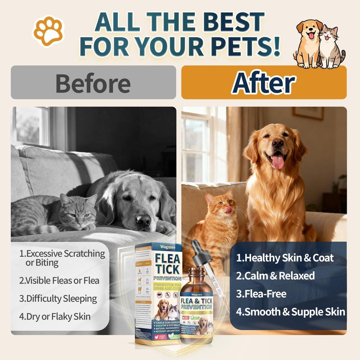 Flea and Tick Prevention for Cats and Dogs Drops N48948