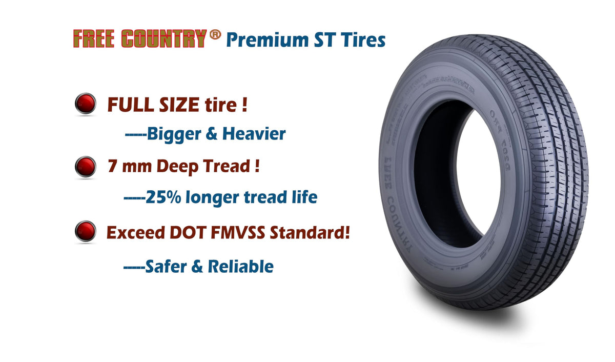 ST205/75R15 Trailer Tires Set of 4 X387195
