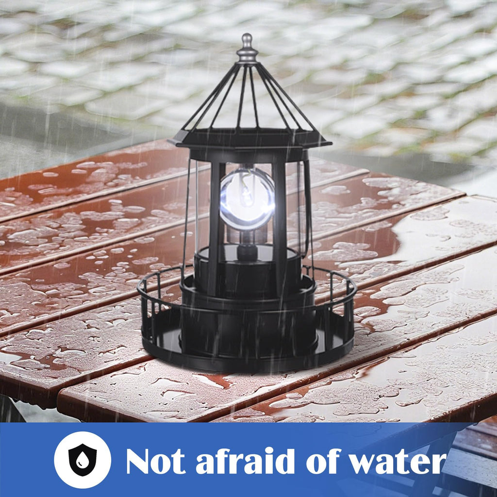 Solar Powered Rotating Lighthouse Decor Lamp K1367