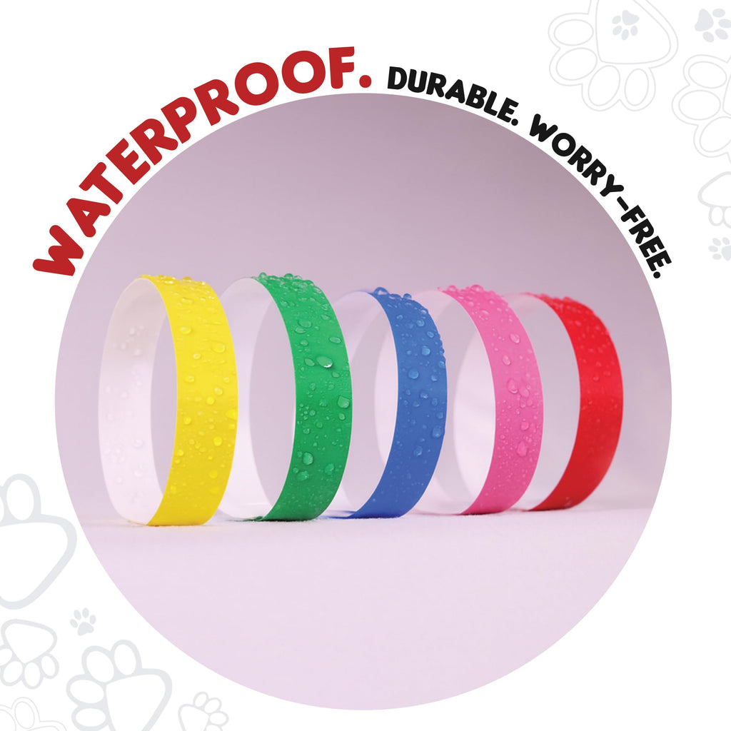 10 Inch 500 Count Waterproof Writable Pet ID Collars Y9996