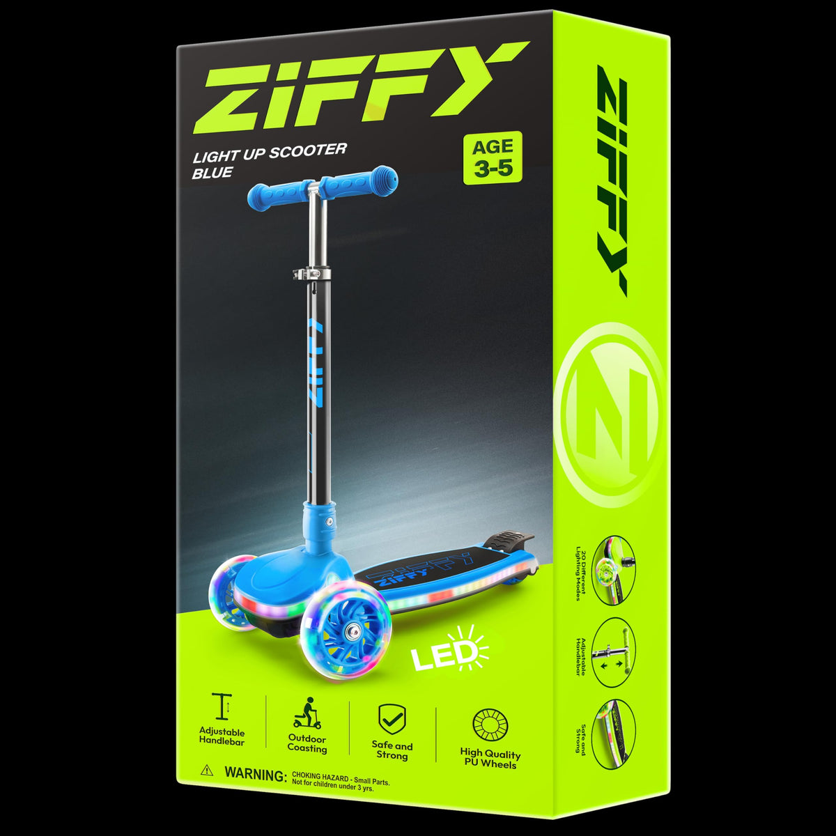 Light-Up 3 Wheel Kids Scooter with LED Lights O820006