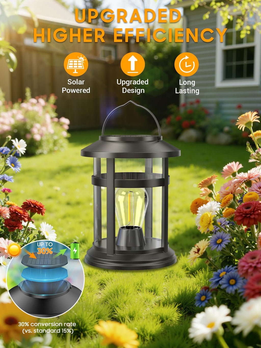2 Pack Waterproof Solar Lantern Outdoor T783998