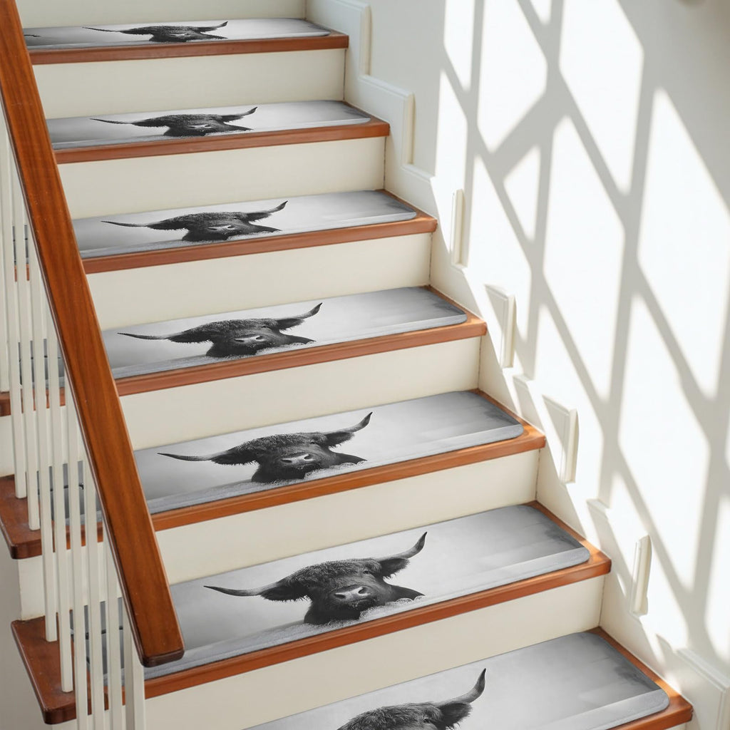 Grey Non Slip Carpet Stair Treads Set of 15 J111