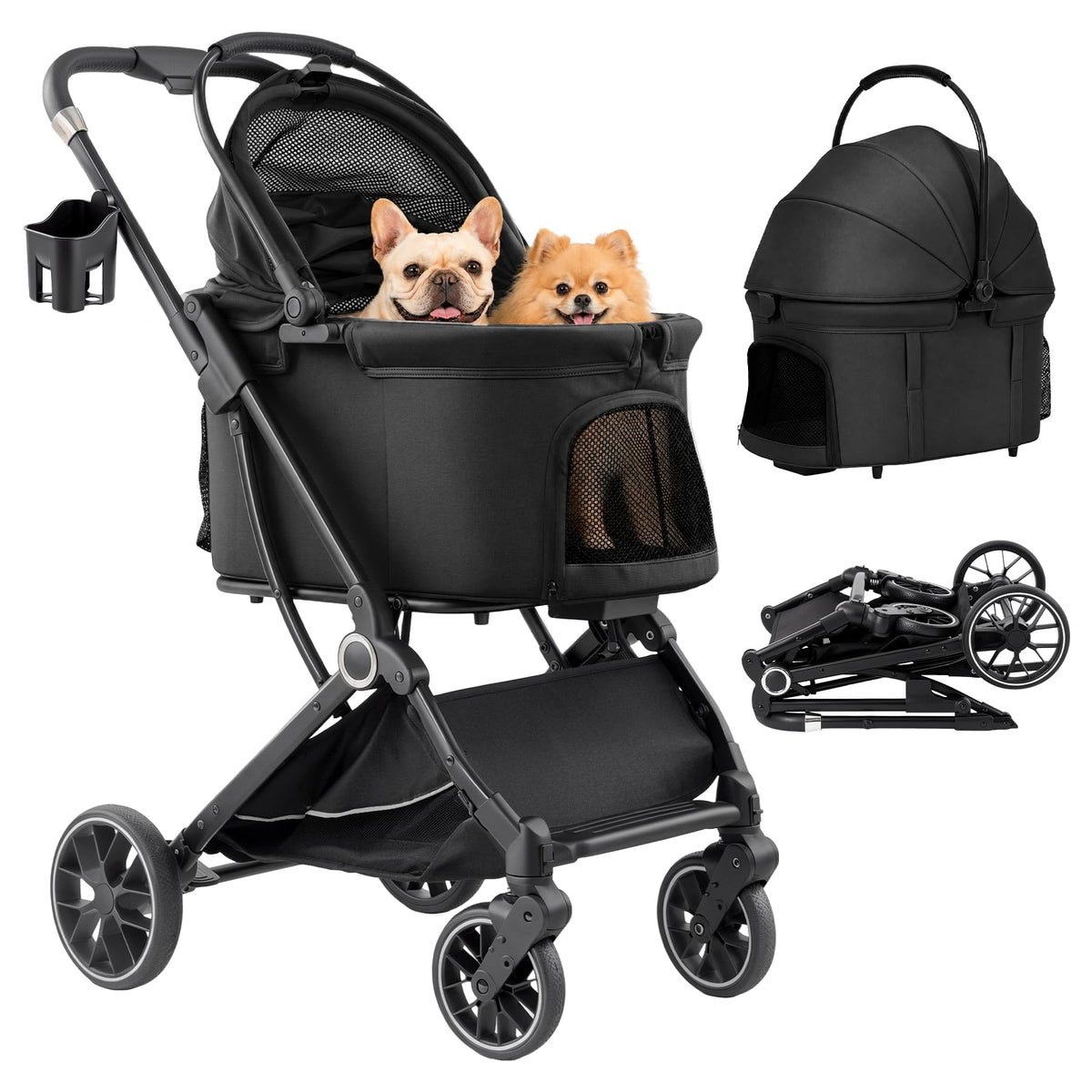 3-in-1 Pet Stroller Black M320001