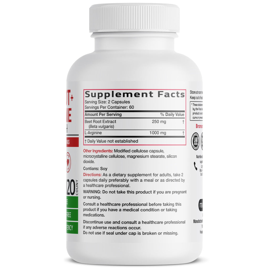 Beet Root L-Arginine 120 Capsules M6005