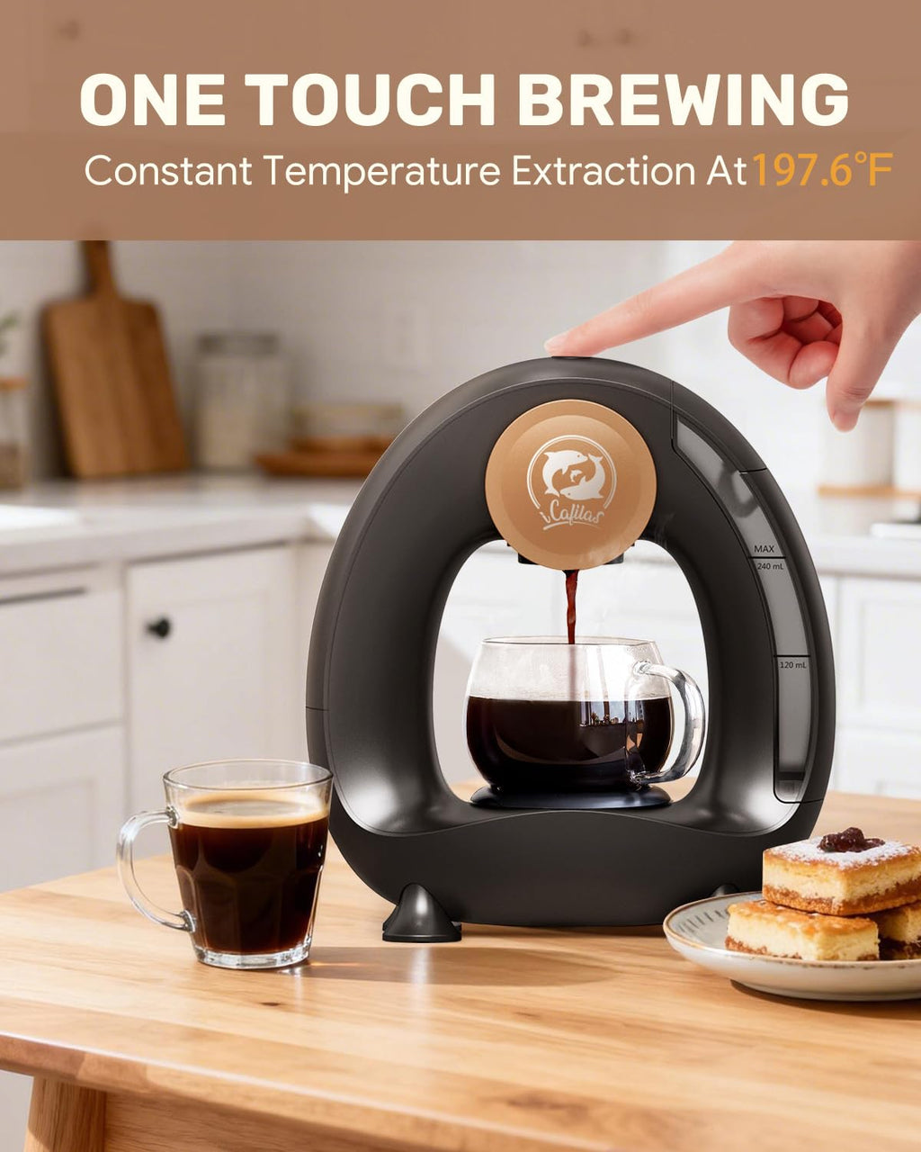 2-in-1 Mini Single Serve Coffee Maker F4162