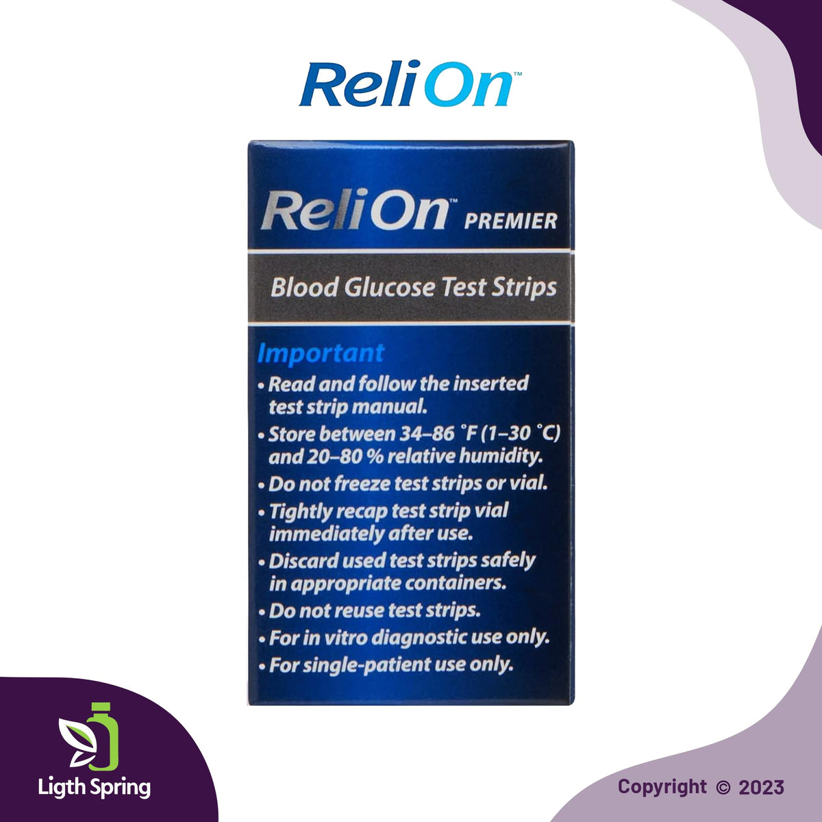 Blood Glucose Test Strips 100Ct 2 Pack B639033