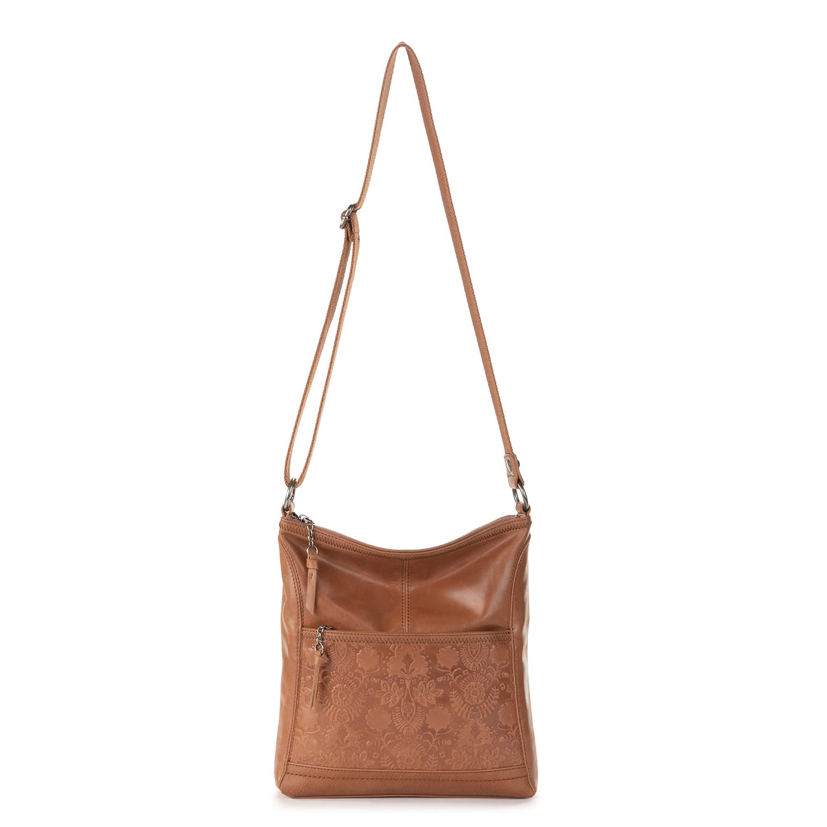 Leather Crossbody Purse with Zipper Closure W63227