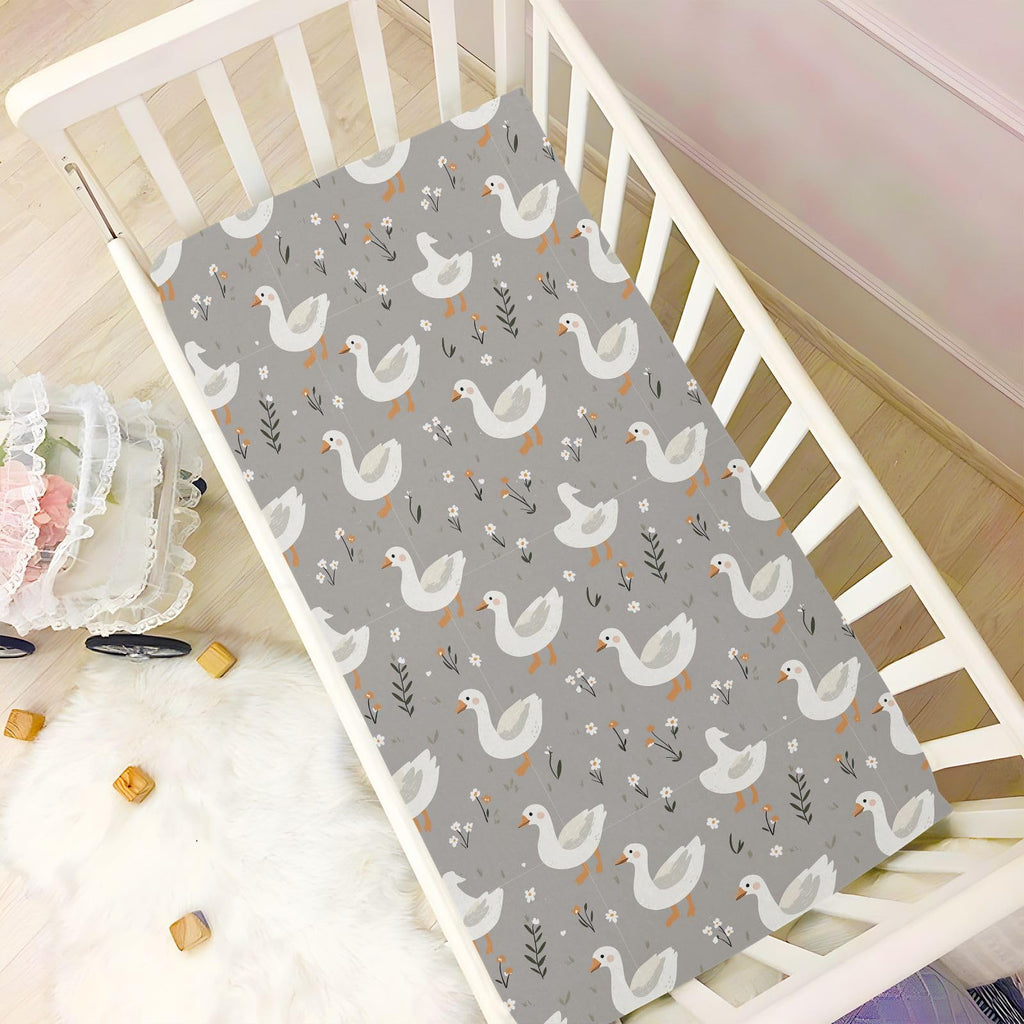 Soft Breathable Microfiber Crib Sheet Fits Standard Size Crib Mattress J11838