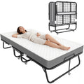Folding Bed with Mattress Metal Frame Cot Size N4266