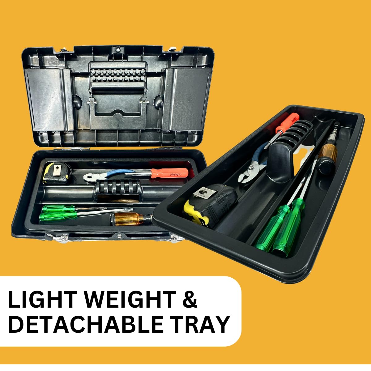 Plastic Tool Box with Metal Latches V344234