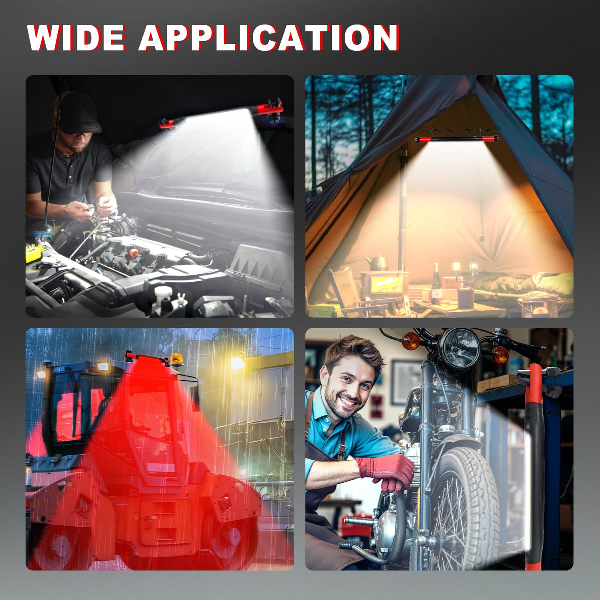 3000 Lumens Rechargeable Magnetic LED Work Light D48498